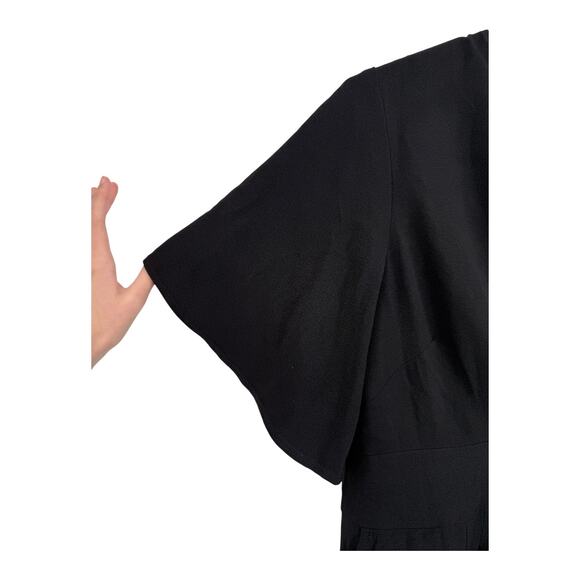 Kiyonna Charisma Faux wrap crepe jumpsuit black size 2X - Picture 4 of 8